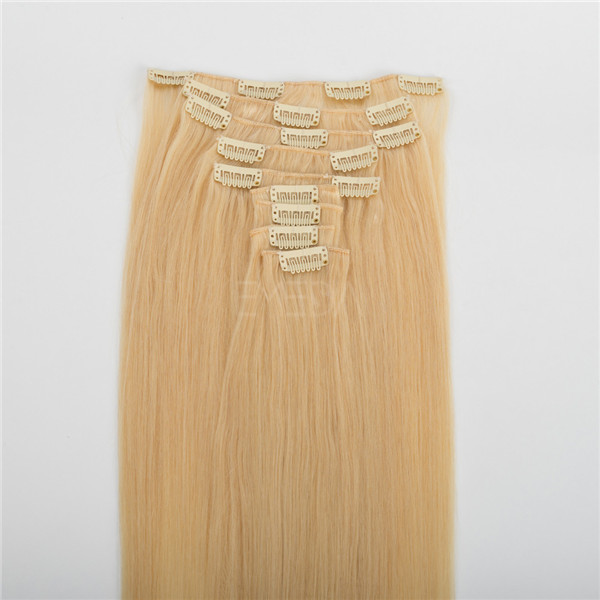 Cheap blonde hair extensions clip in clip on YJ233